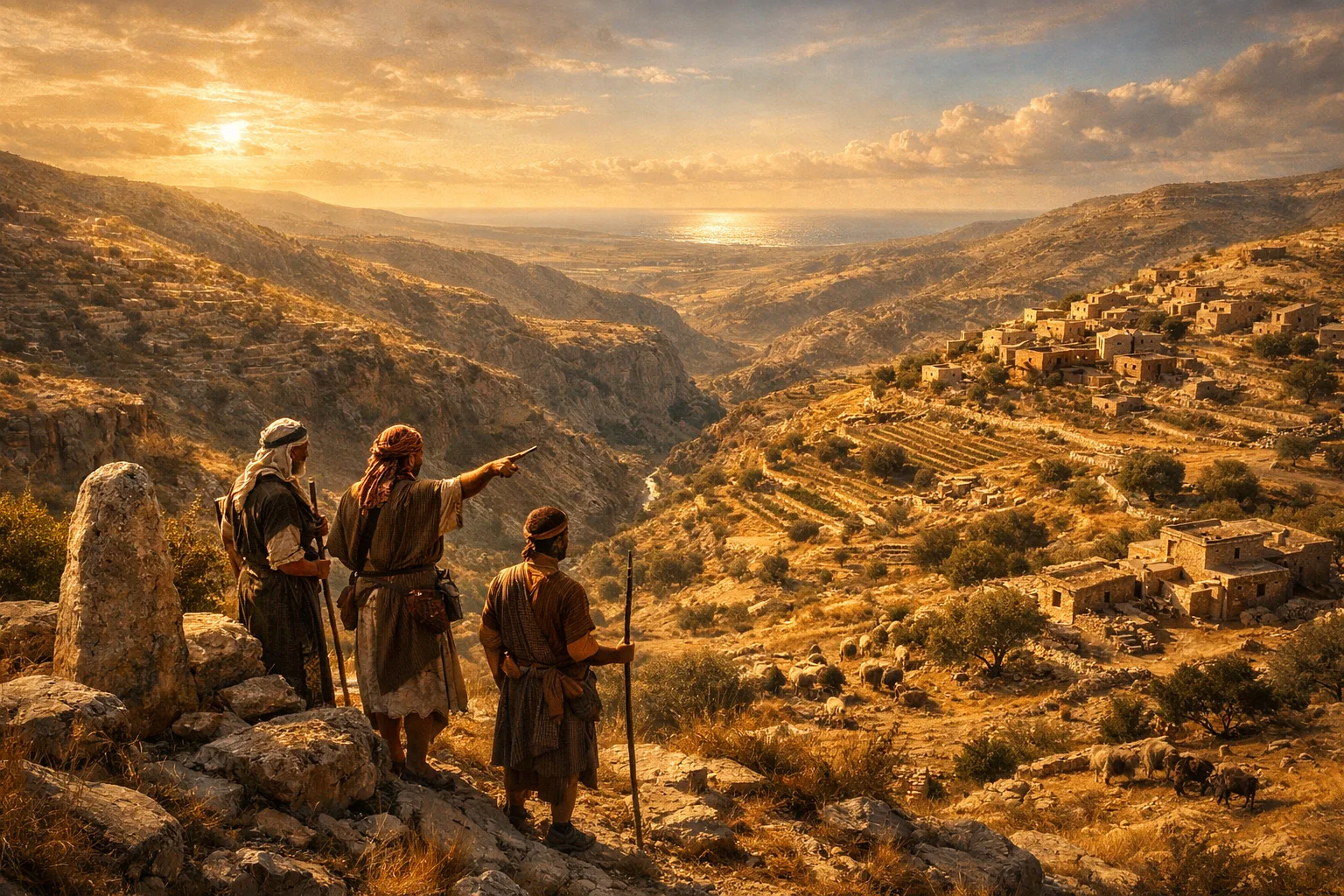Boundaries from Shechem to the Great Sea