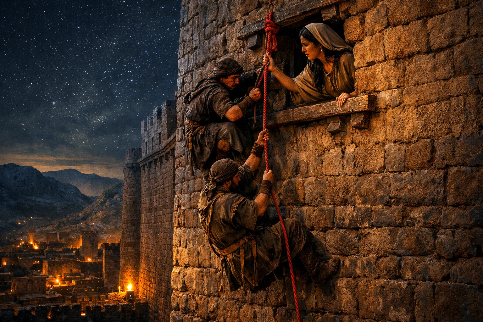 The Scarlet Cord at the Window