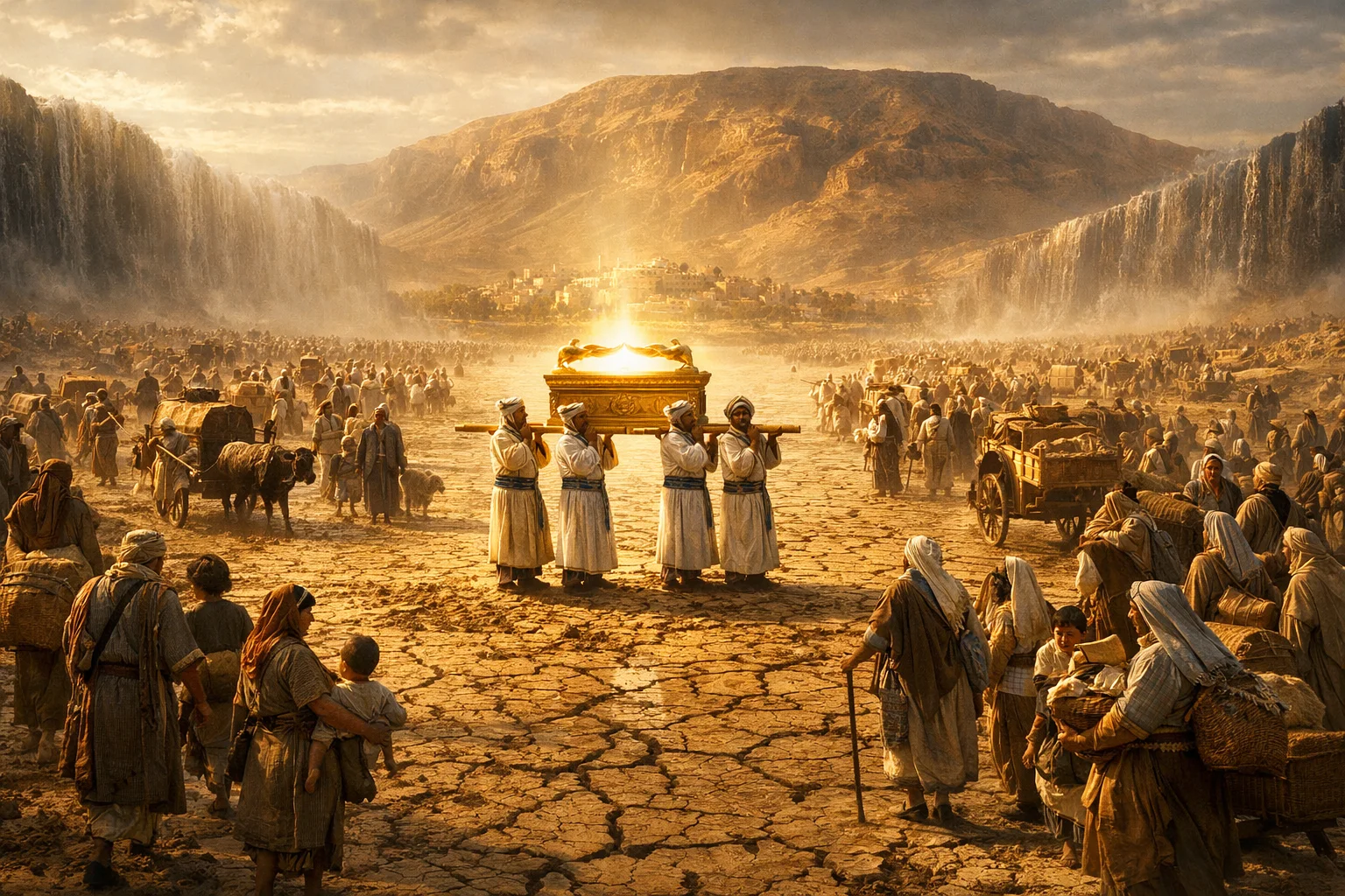 Israel Crosses on Dry Ground