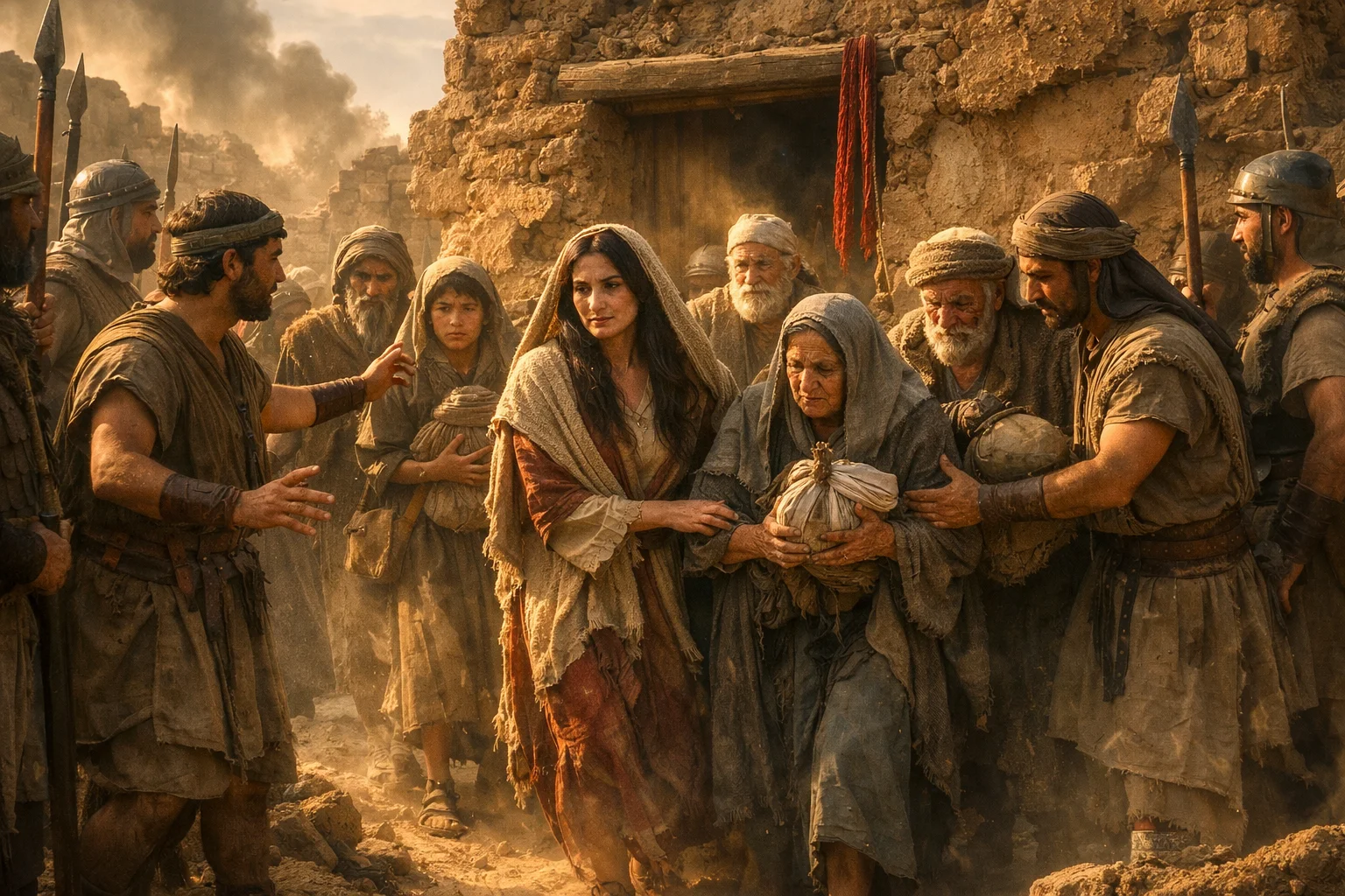 Rahab and Her Family Brought Out