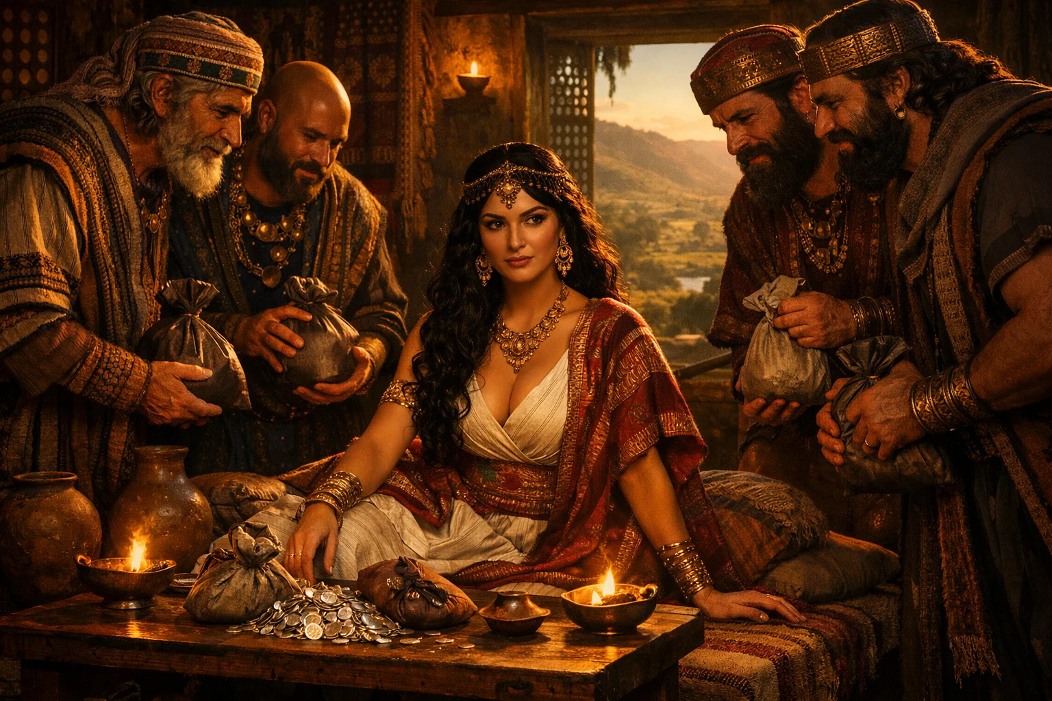 Delilah Is Offered Silver