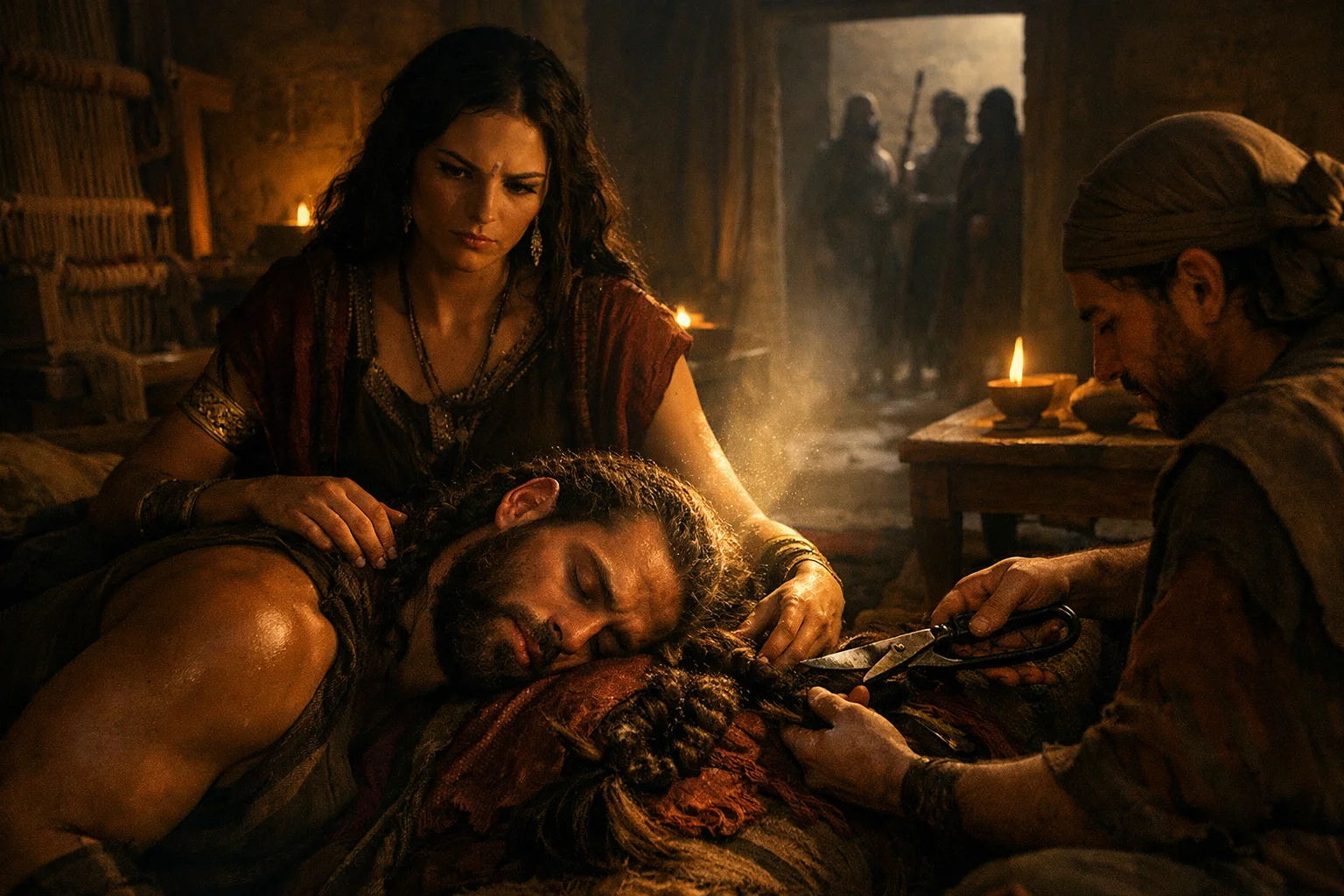 Delilah Cuts Samson’s Hair