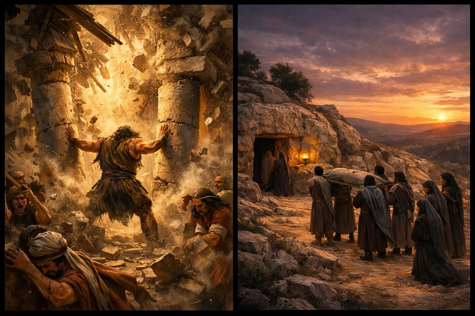 The Temple Falls and Samson Is Buried