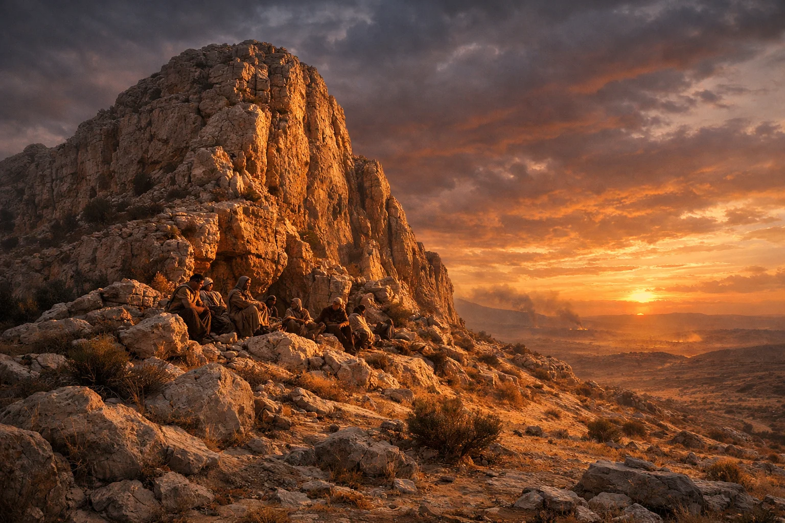 The Rock of Rimmon and the Burned Towns