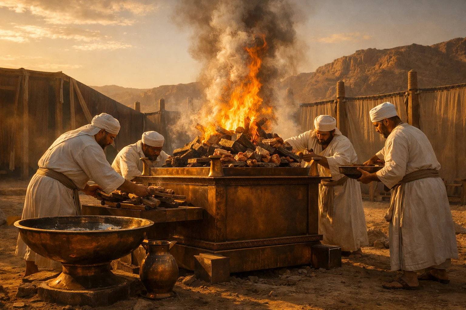 The Priests Arrange the Offering
