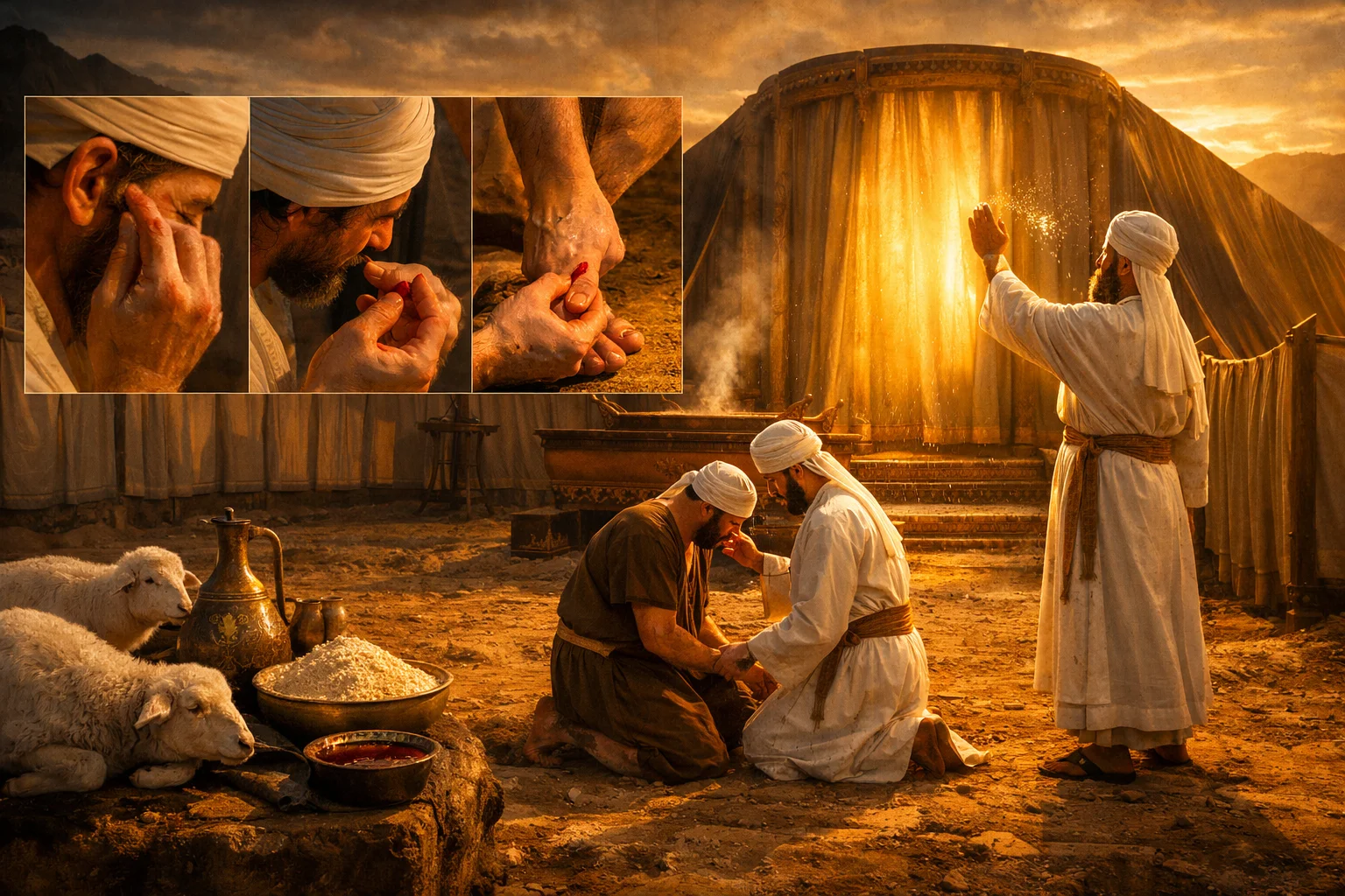 Blood and Oil at the Entrance of the Tent of Meeting