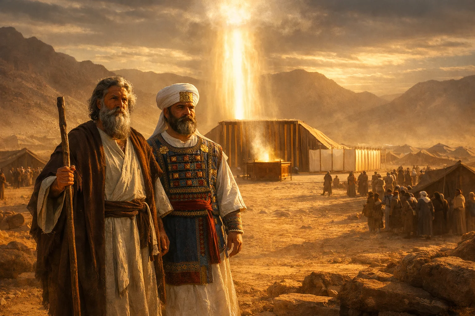 Moses and Aaron Receive the Law