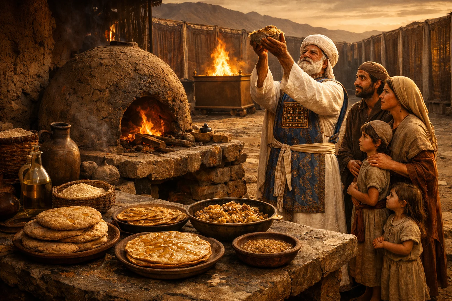 Unleavened Bread Prepared for Offering