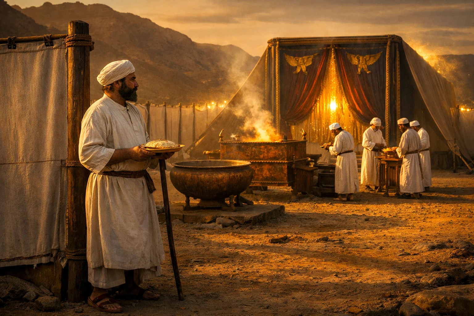 A Priest with a Defect Before the Sanctuary