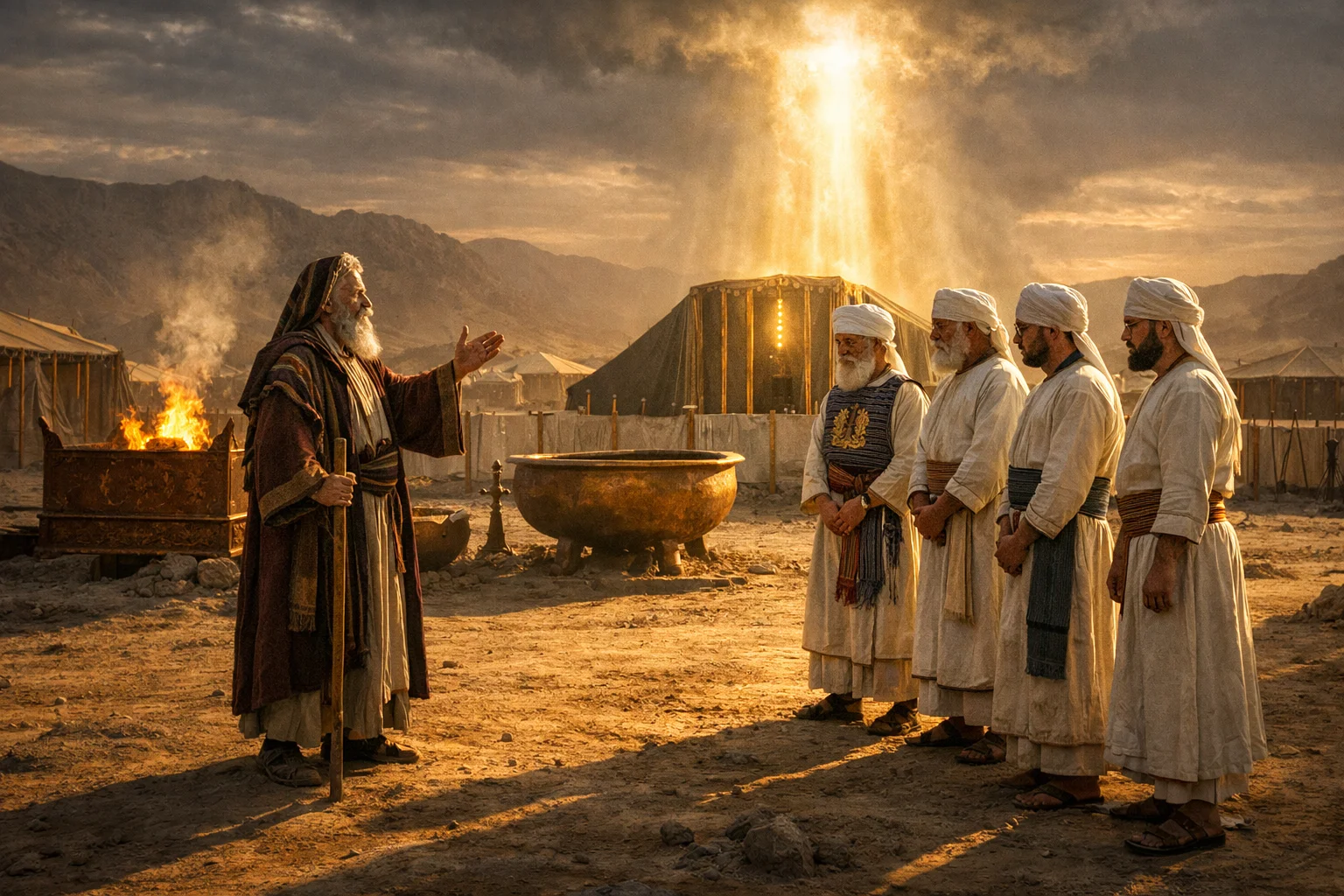 Moses Instructs Aaron on Holy Offerings