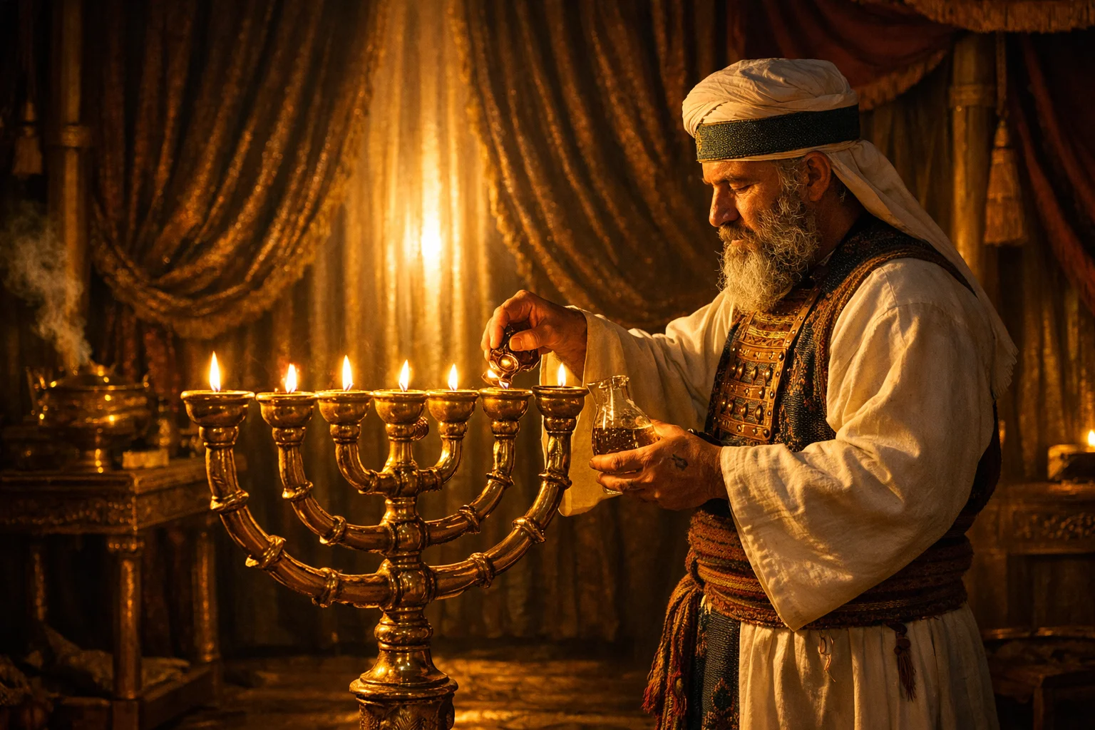 Aaron Tending the Eternal Lamps