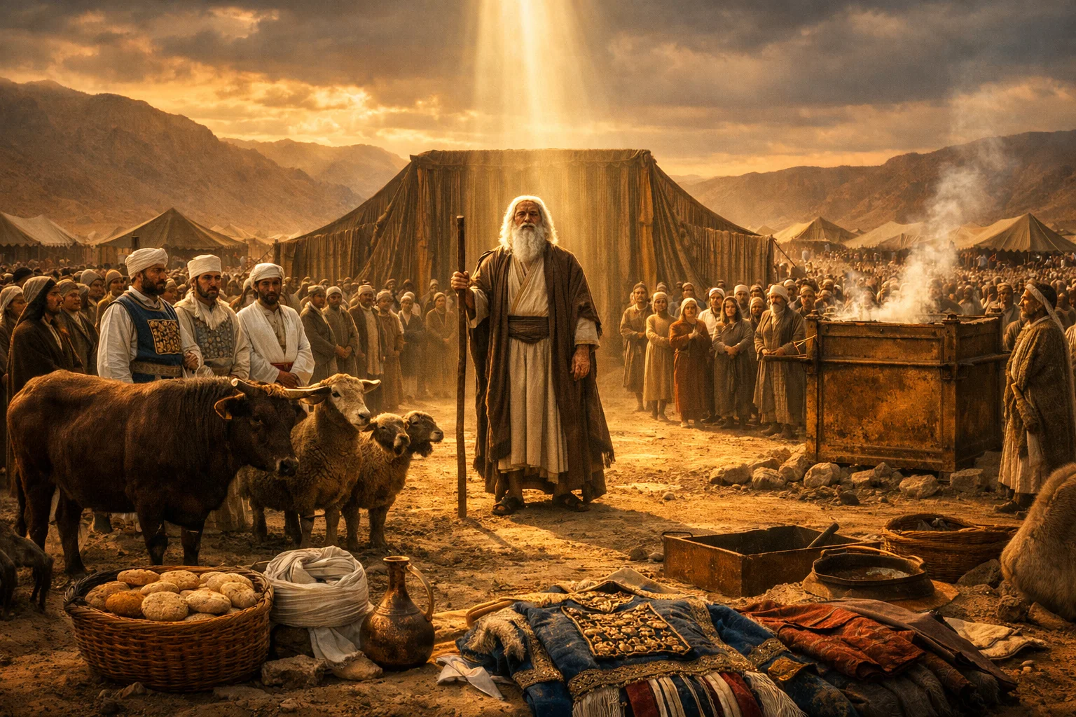 Assembly at the Tent Entrance