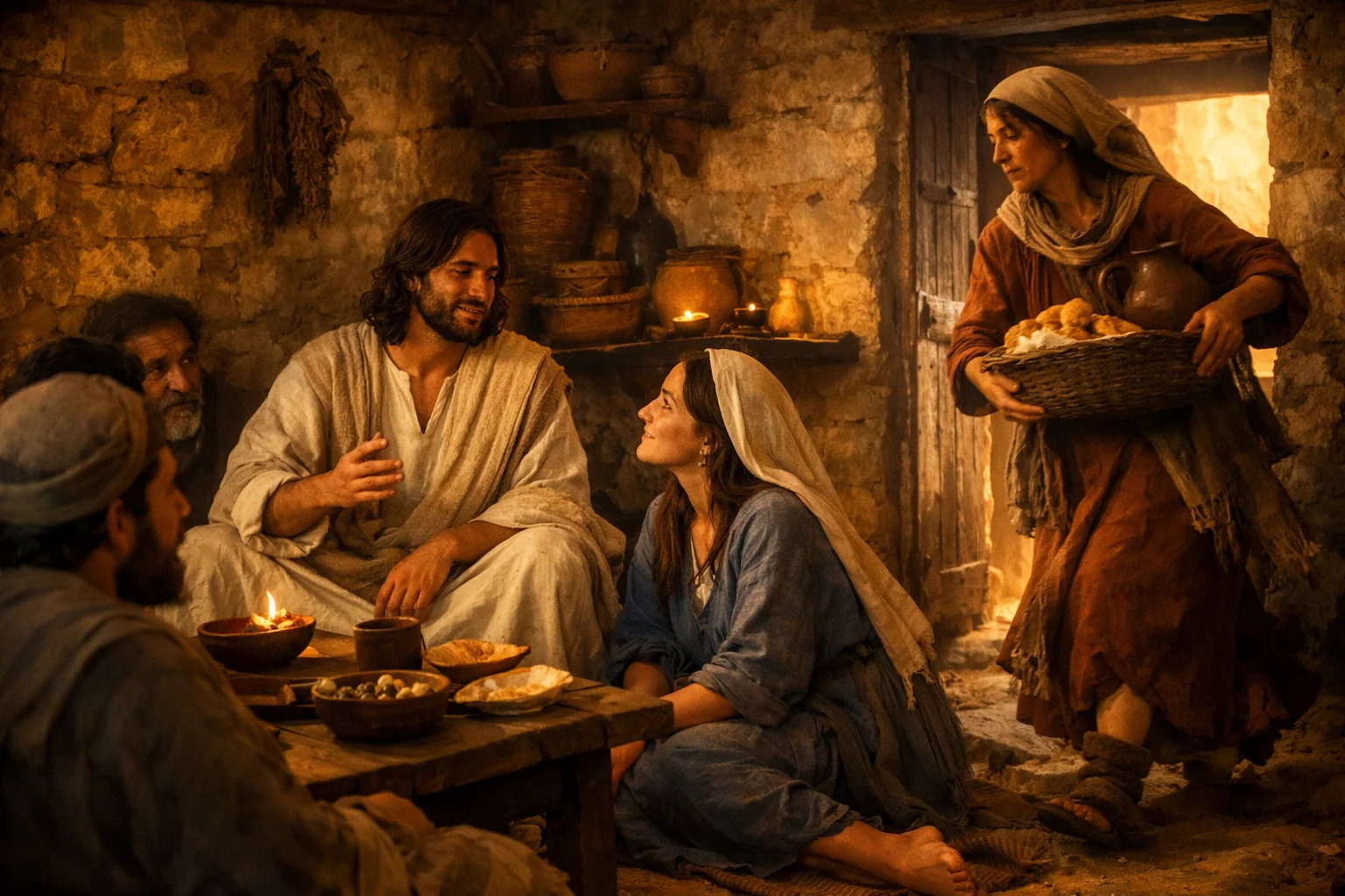 Mary at Jesus’ Feet, Martha in Service