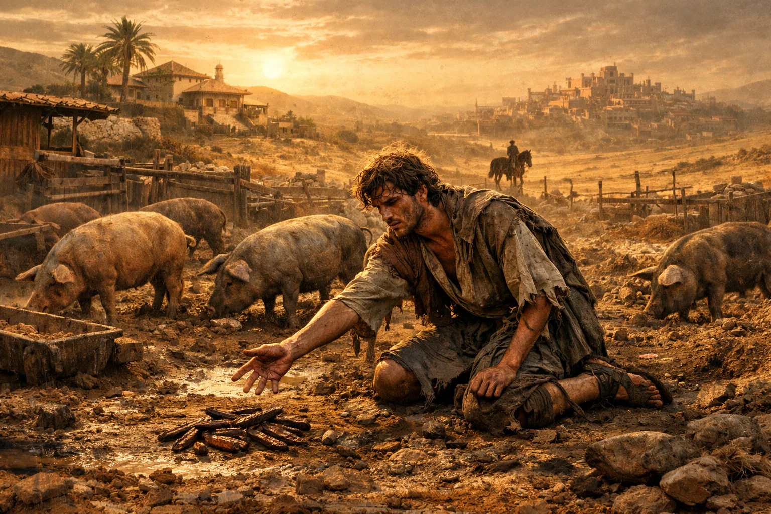 The Younger Son Departs and Falls