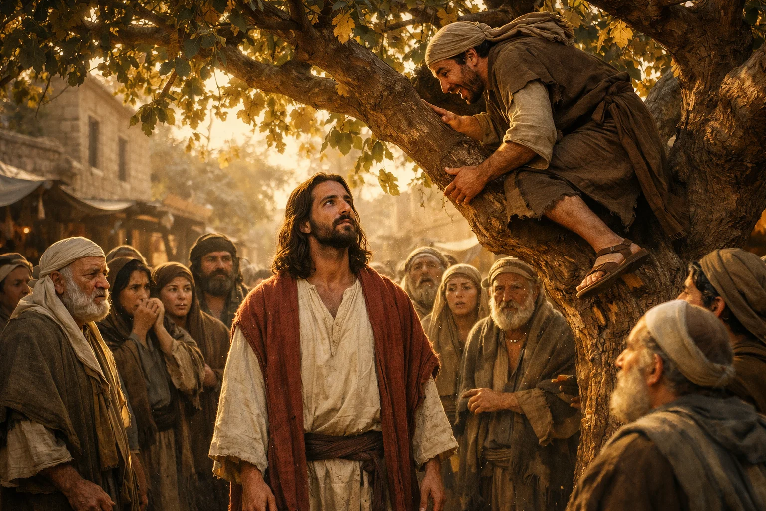 Jesus Calls Zacchaeus Down
