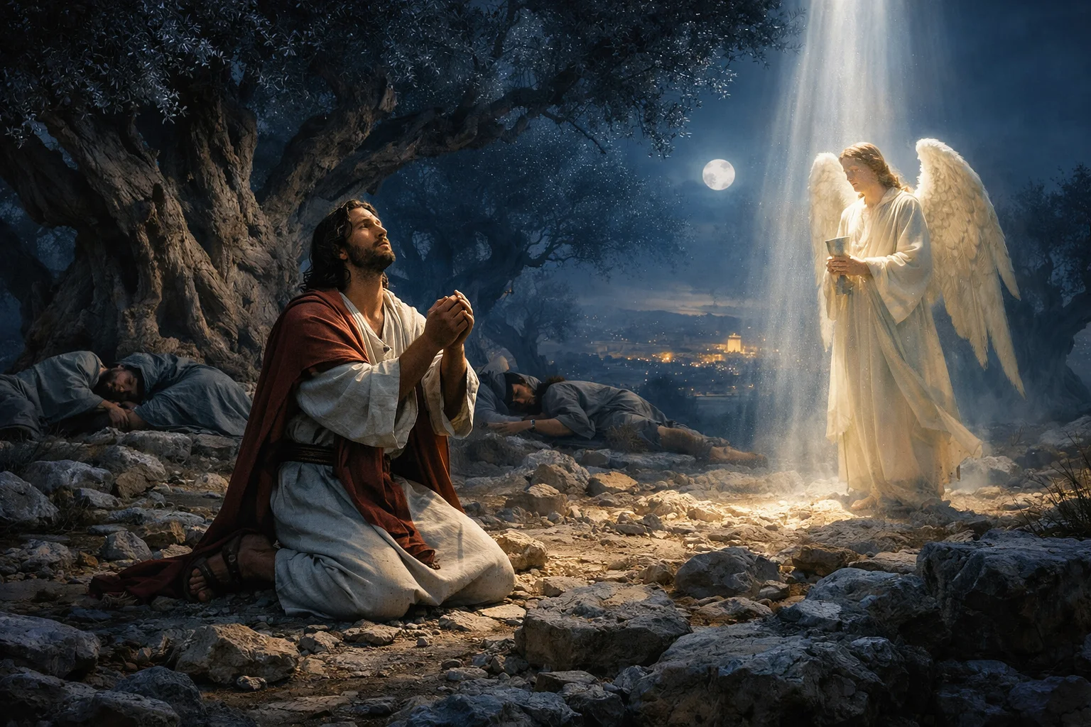 Jesus Prays in Gethsemane
