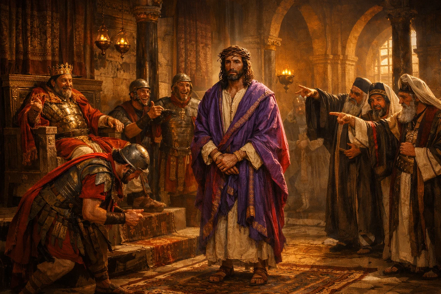 Herod Mocks the Silent Christ