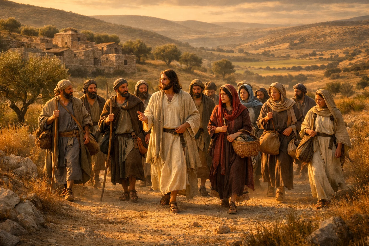 Jesus Traveling with the Twelve and the Women
