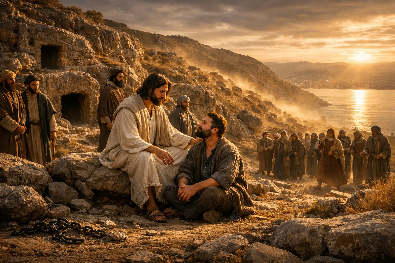 The Gerasene Delivered Among the Tombs