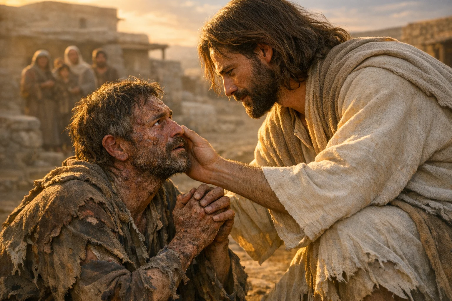 Jesus Touches the Man with Leprosy