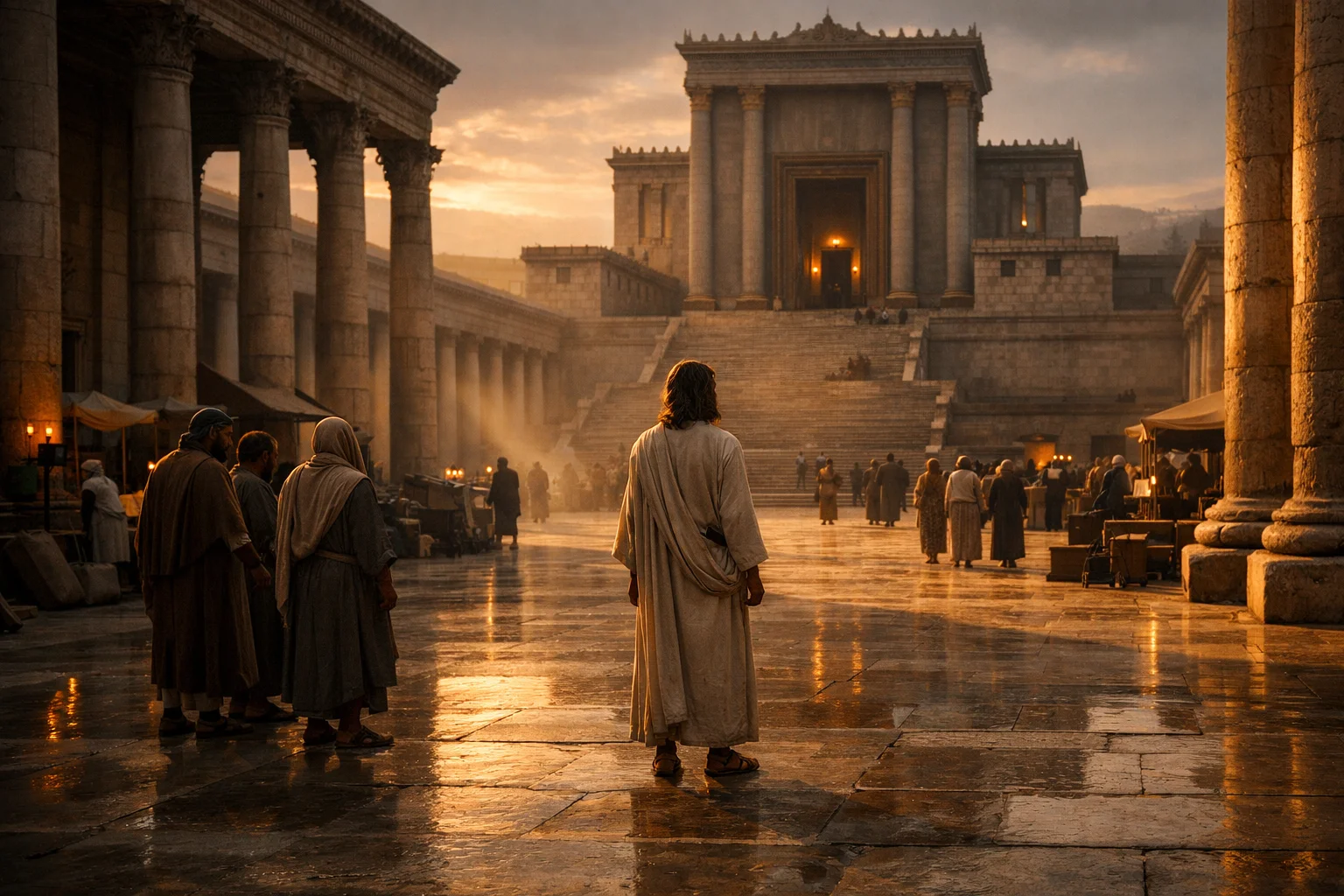 Jesus Surveys the Temple