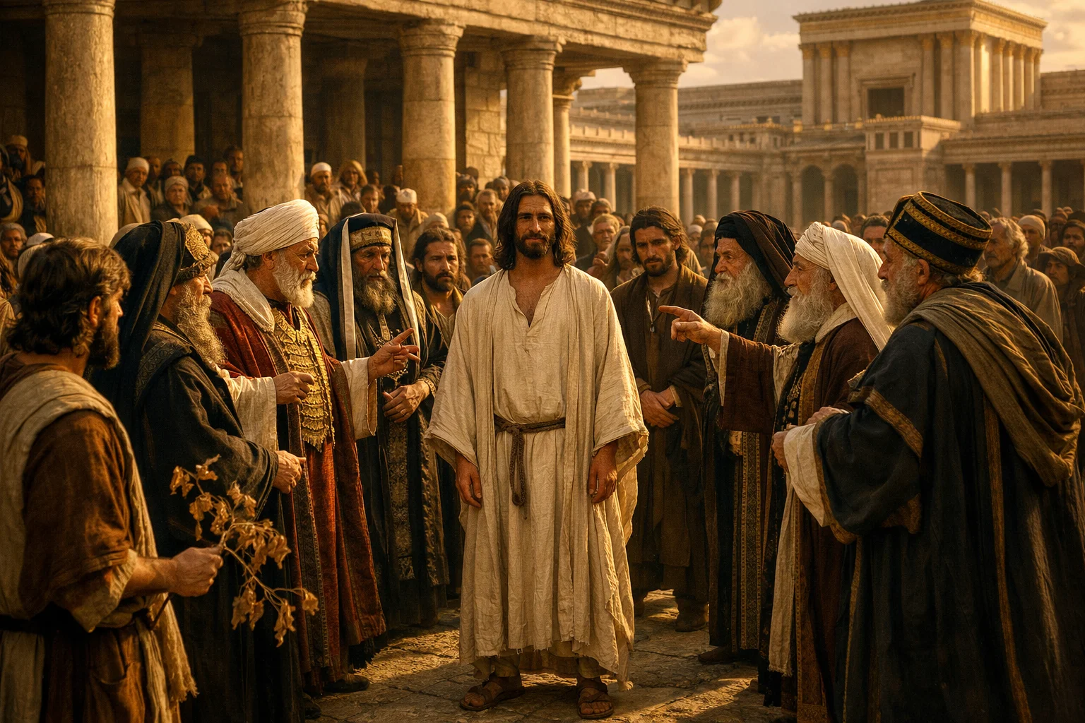 Authority Questioned in the Temple