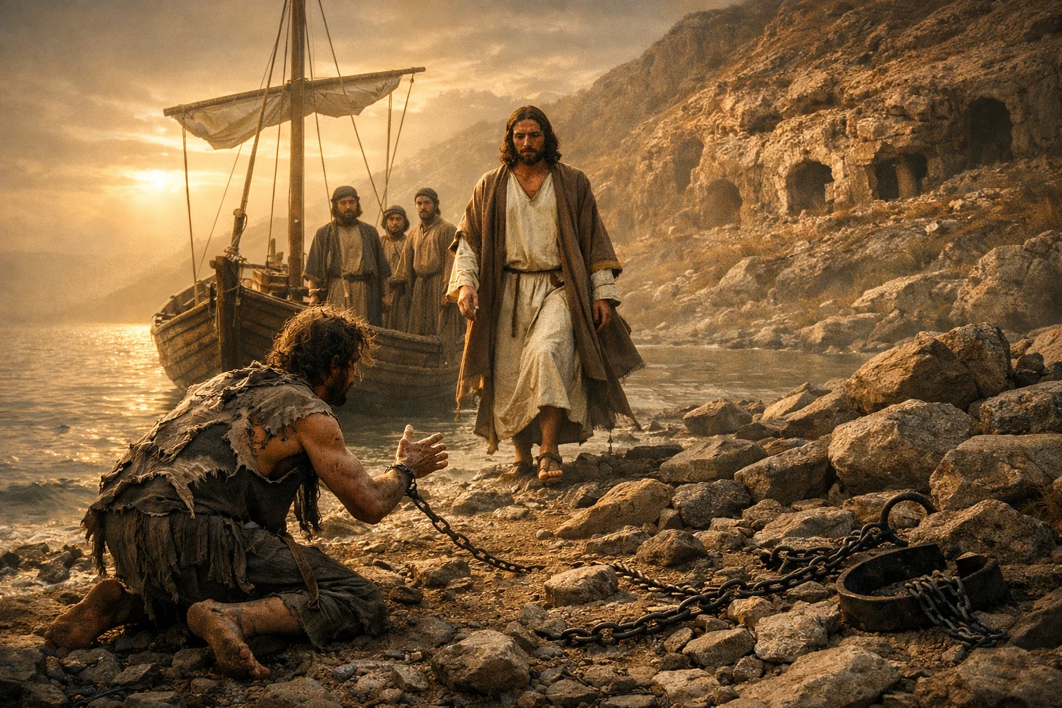 Jesus Meets the Man from the Tombs