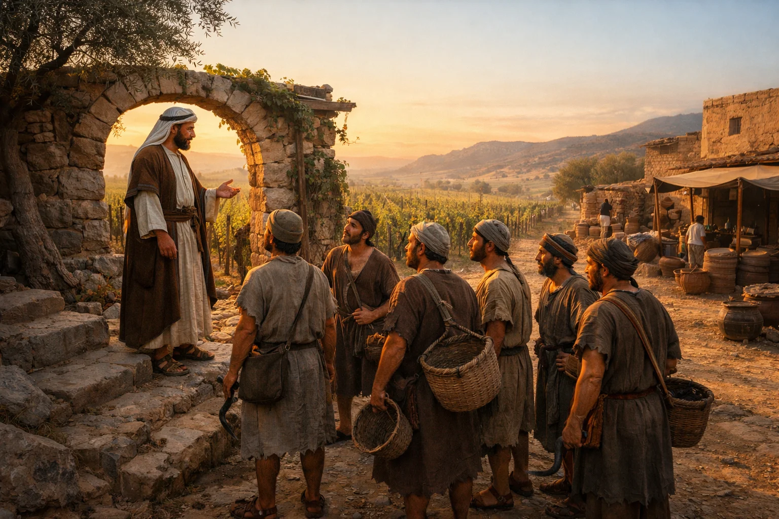 Early Morning Hiring in the Vineyard