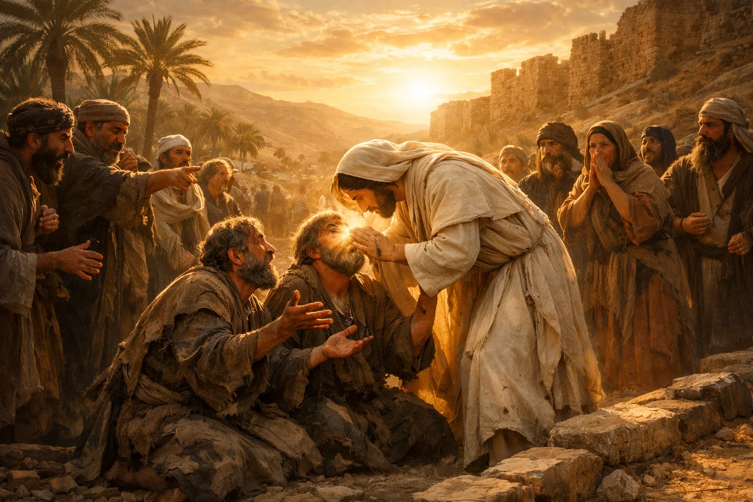 The Blind Men Receive Their Sight