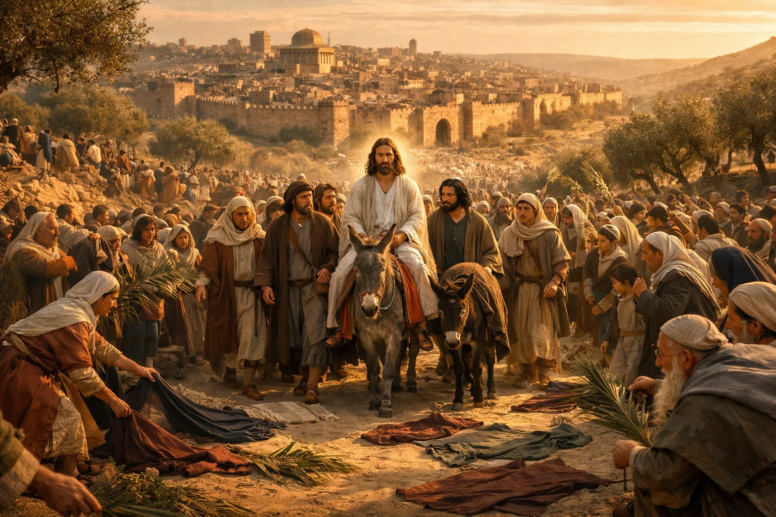 The King Approaches on a Donkey