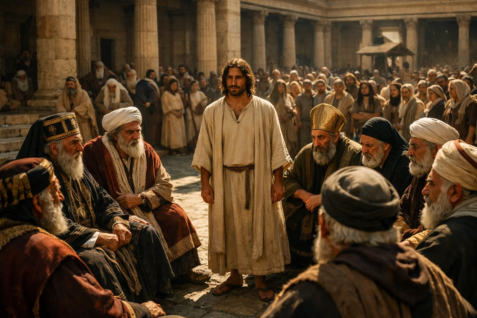 Questioned in the Temple