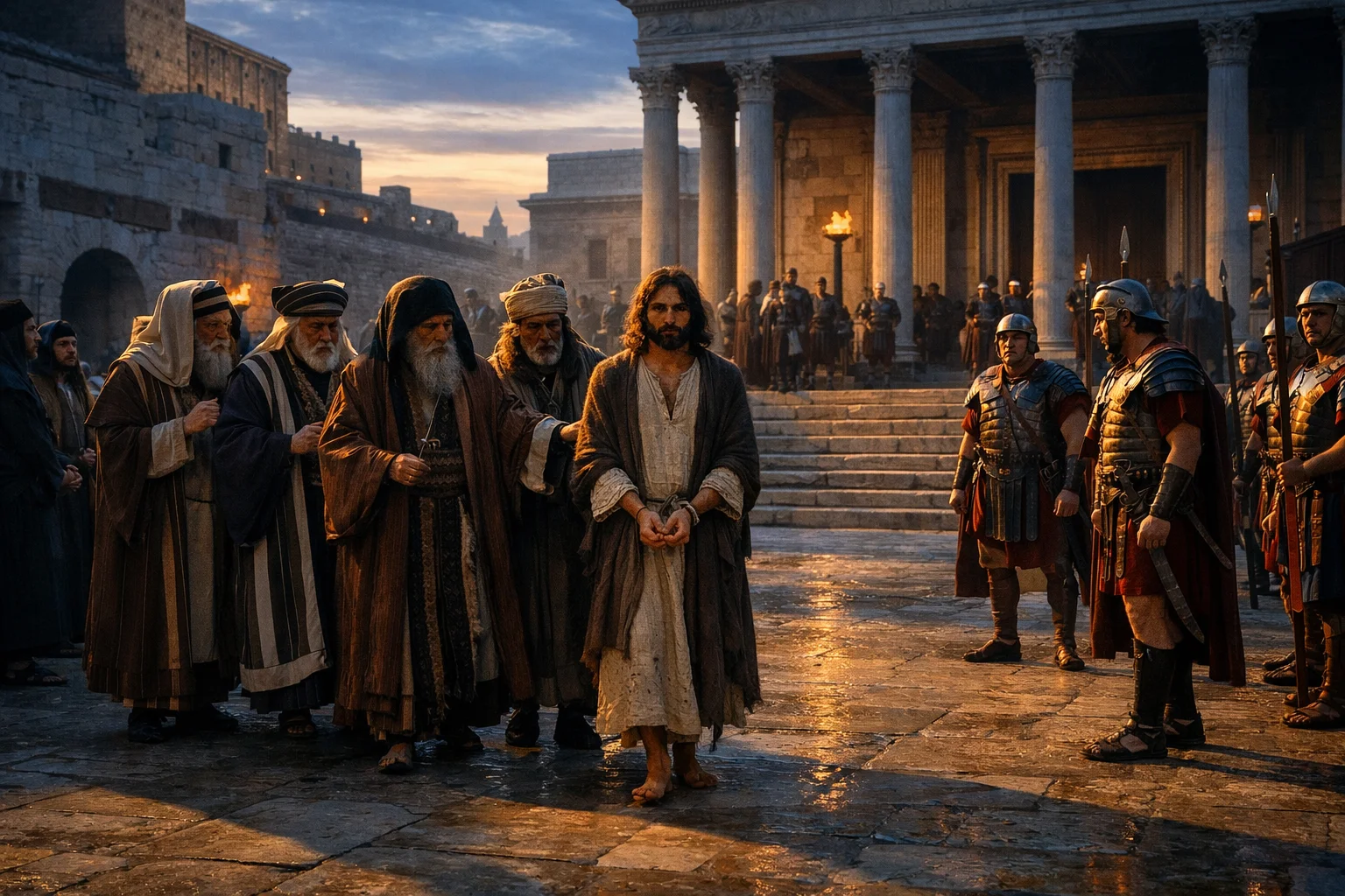 Jesus Delivered to Pilate