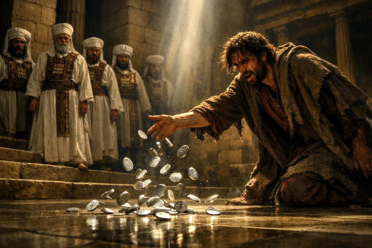 Judas Throws Down the Silver