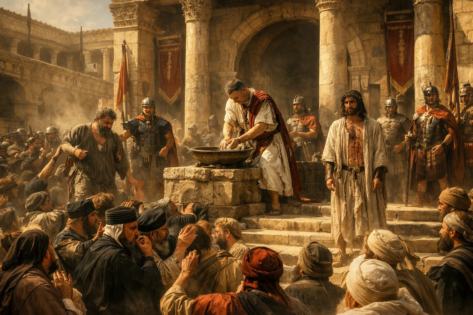Pilate Before the Shouting Crowd