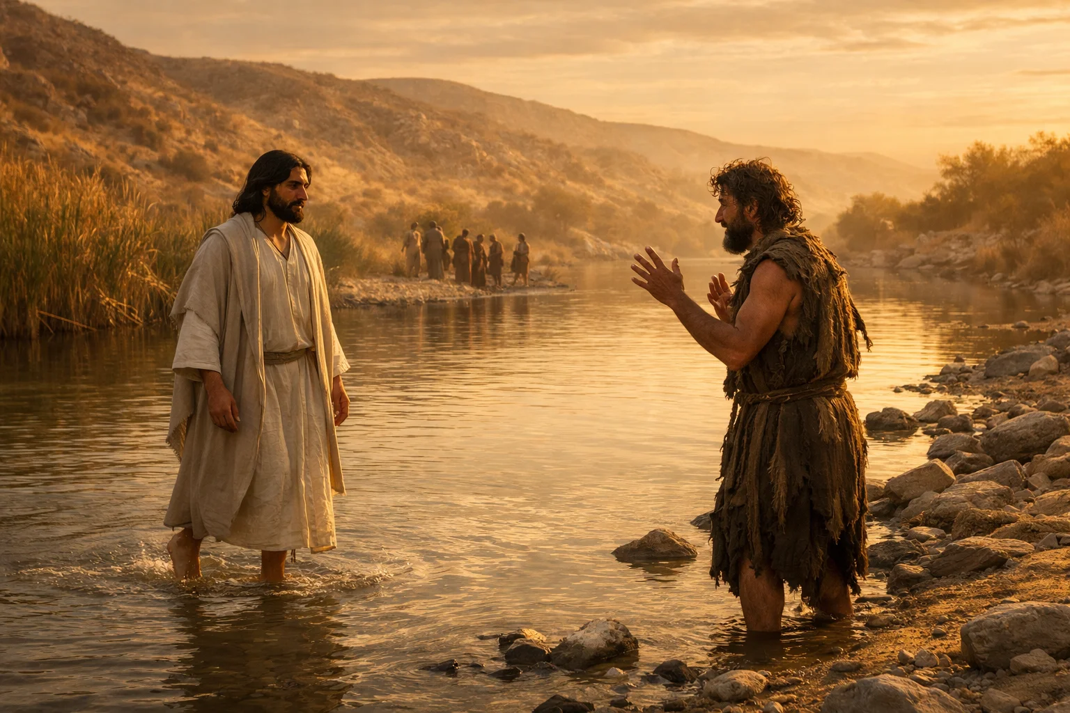 Jesus Approaches John