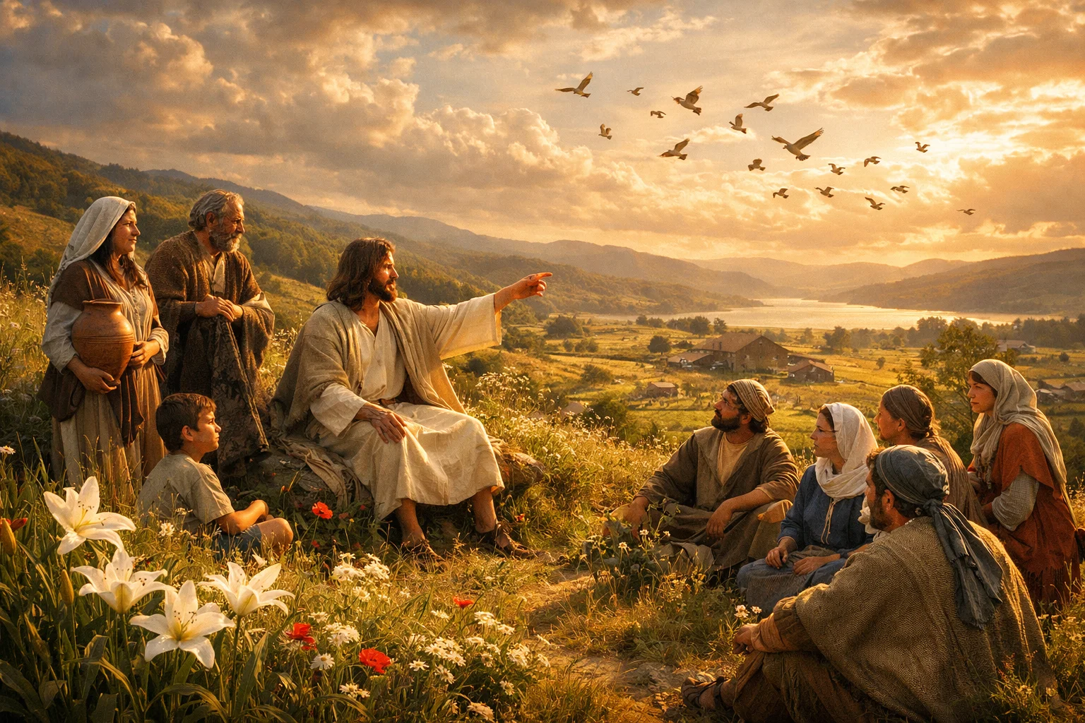 Do Not Worry: Birds and Lilies