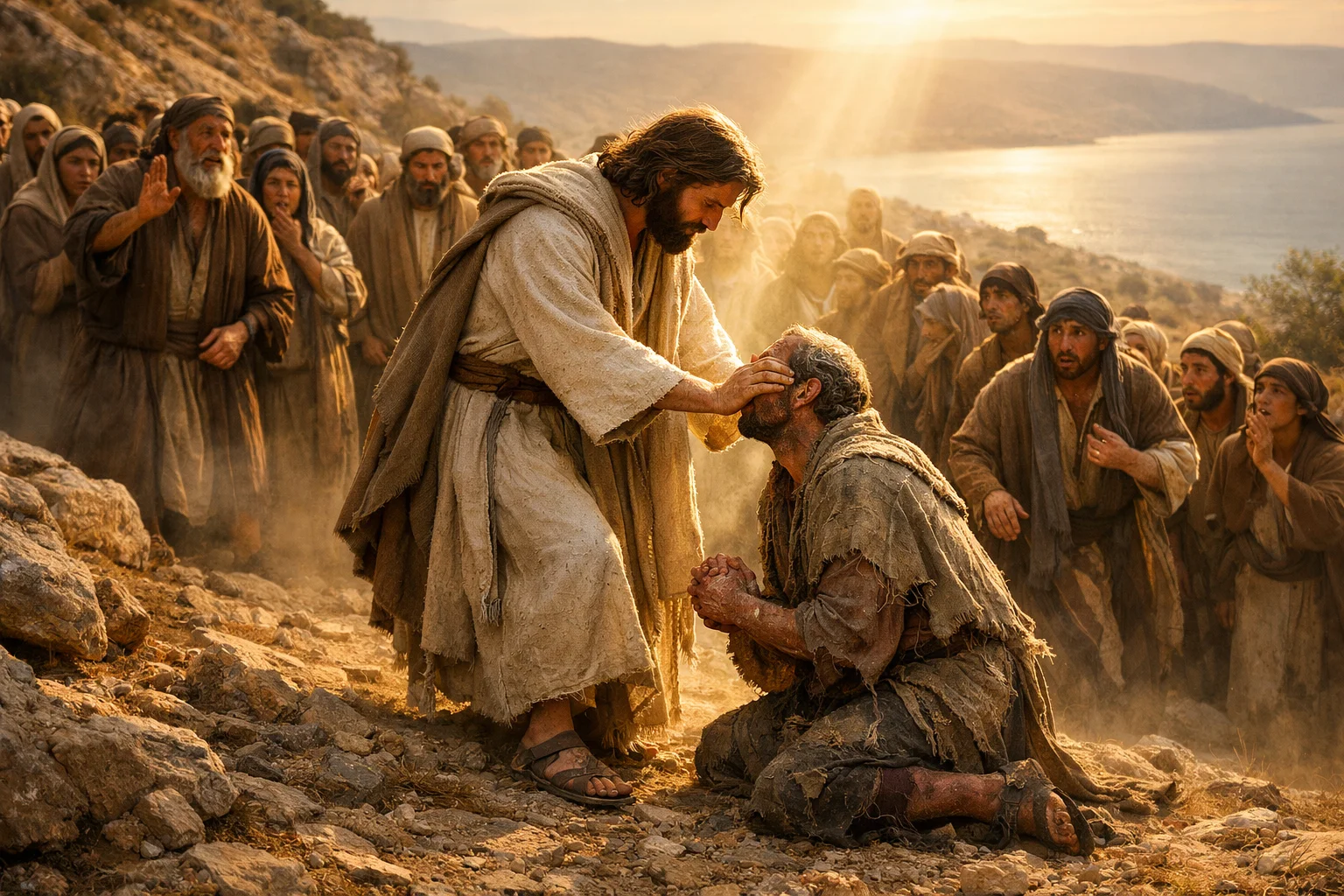 Jesus Touches the Leper