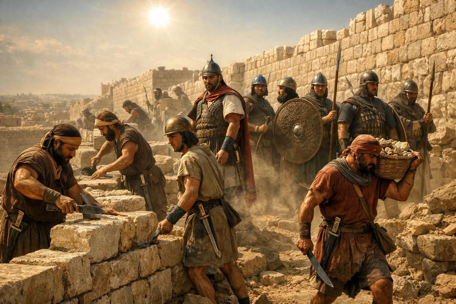 Building with One Hand, Armed with the Other