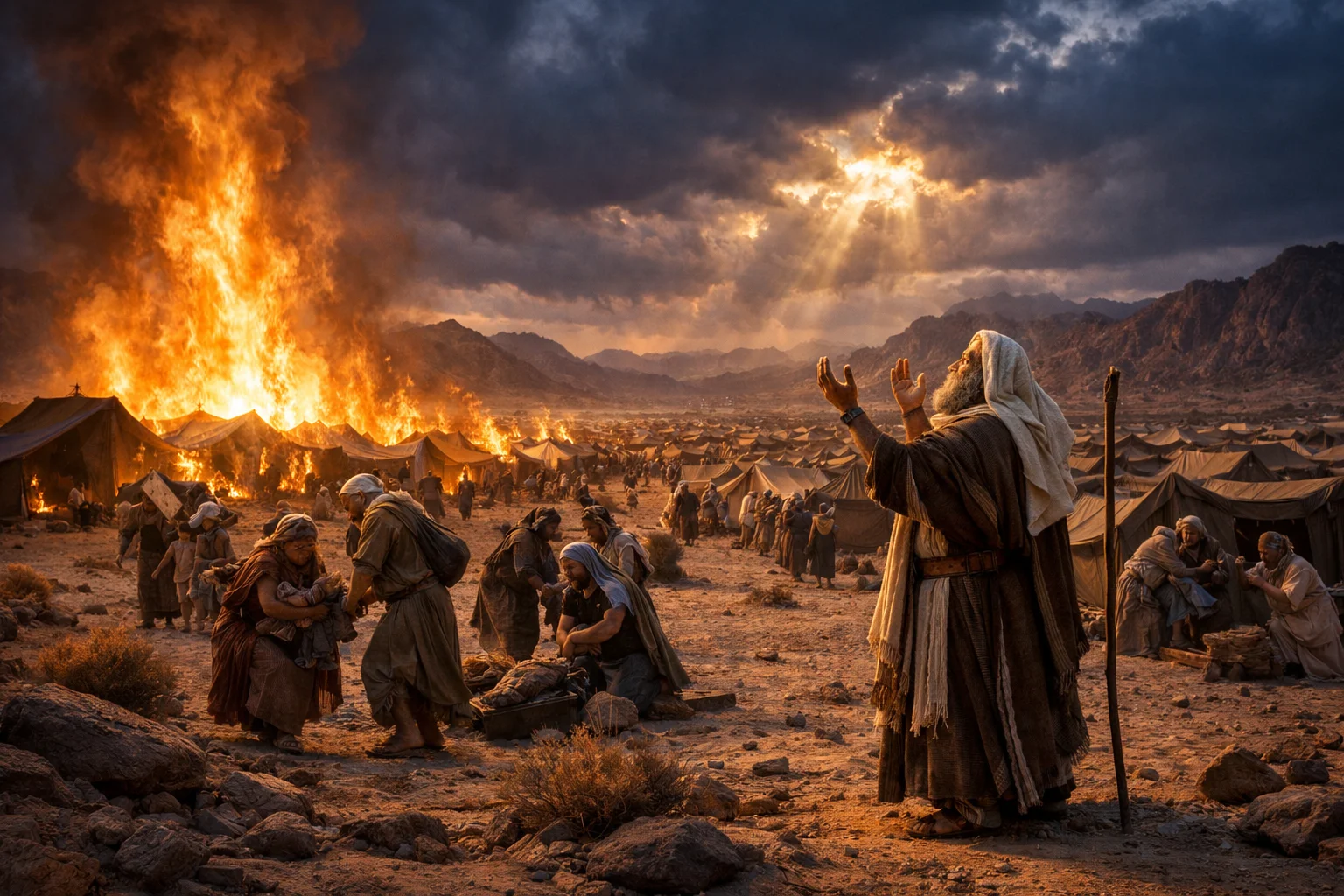 Fire at the Edge of the Camp