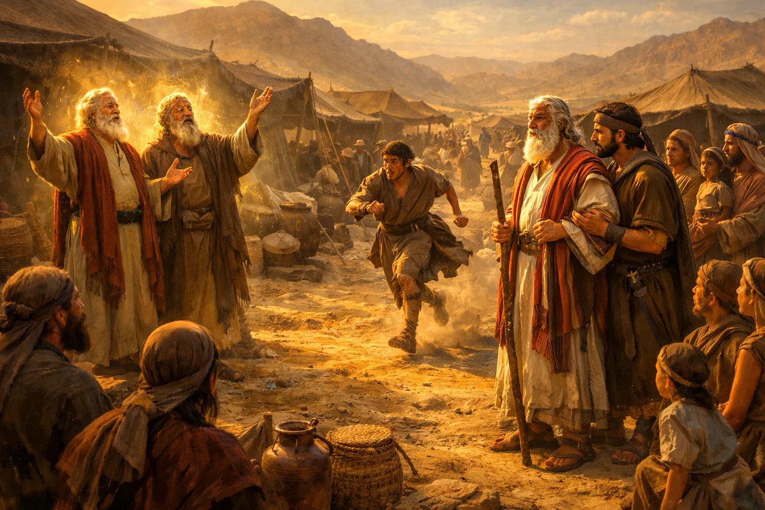 Eldad and Medad Prophesy in the Camp