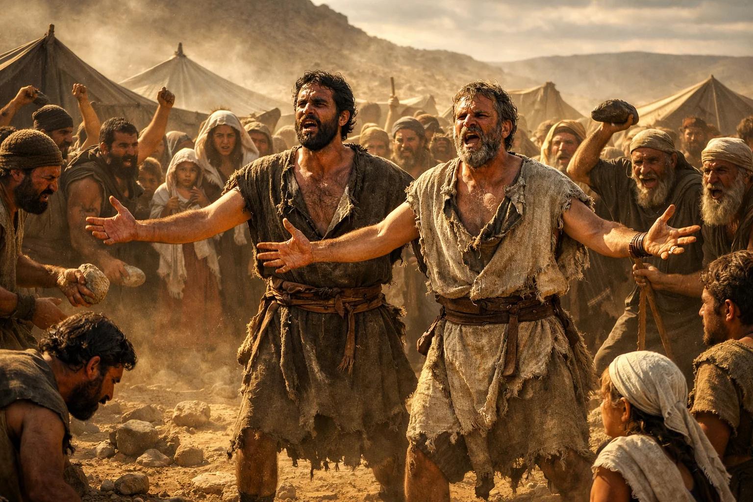 Joshua and Caleb Plead for Faith