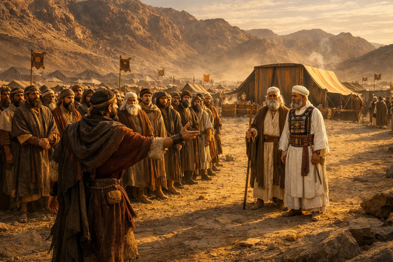 Korah Confronts Moses and Aaron