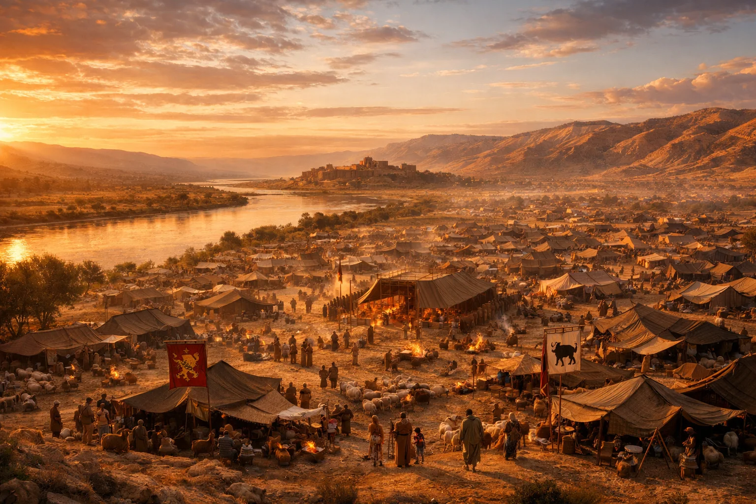 Camped on the Plains of Moab