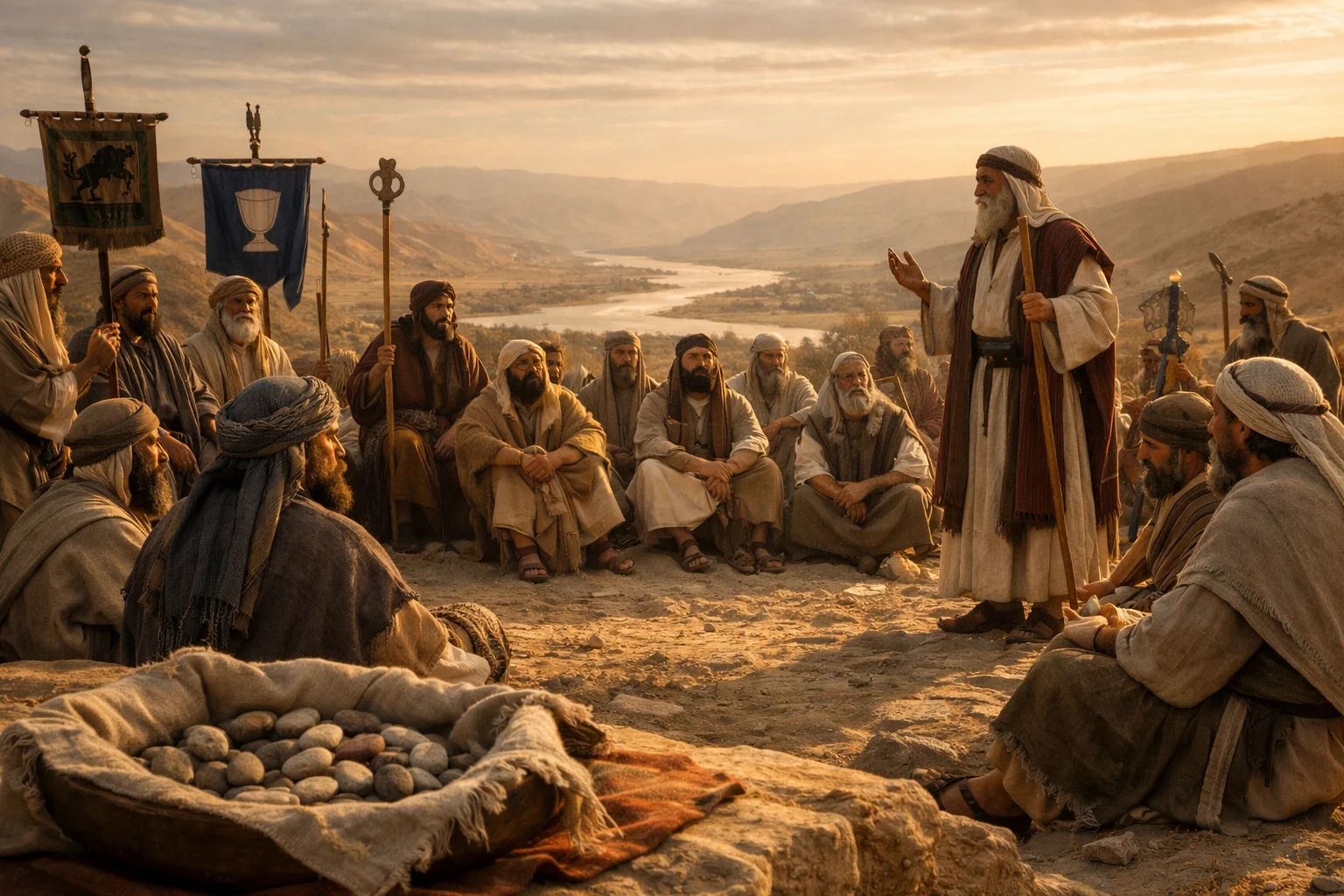 Moses Declares the Inheritance by Lot