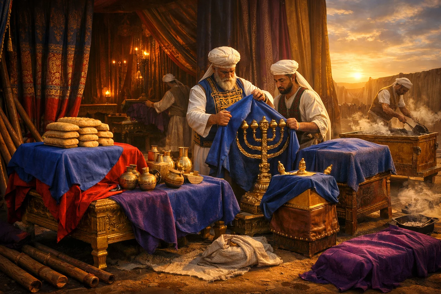 The Sacred Furnishings Wrapped for the Journey