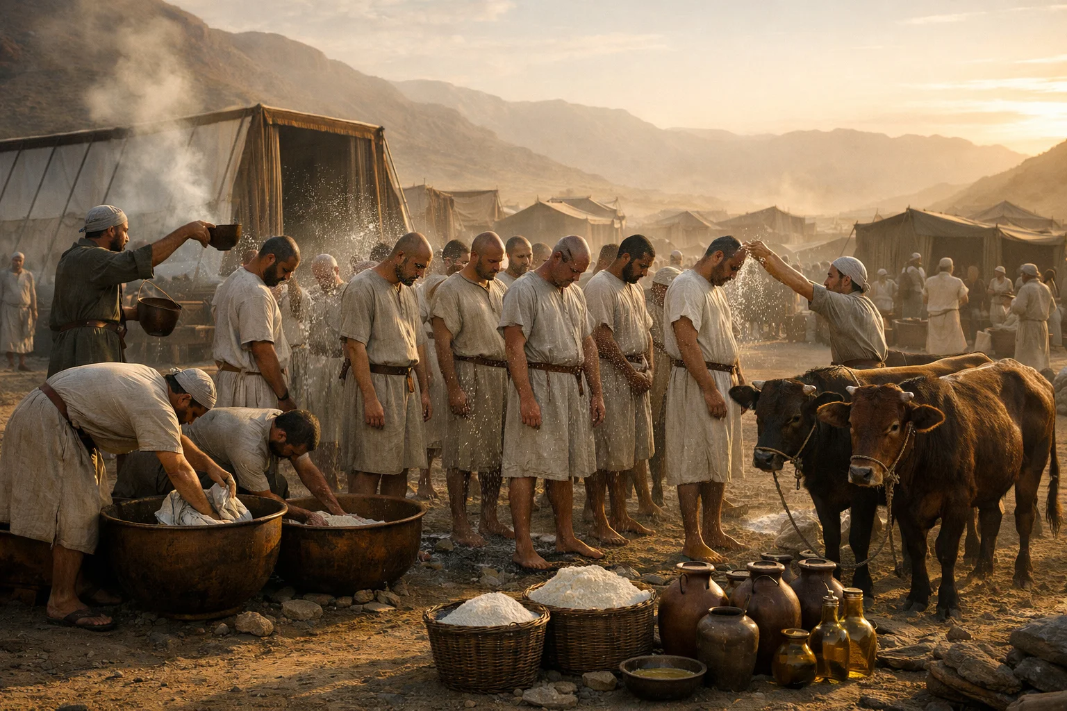 The Levites Purified with Water