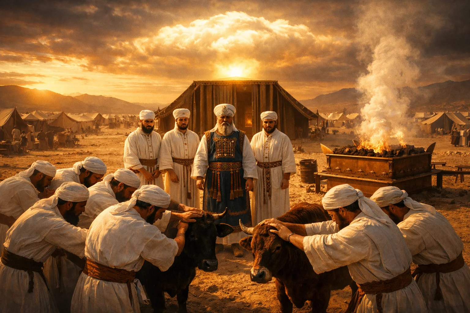 The Levites Offered Before the LORD