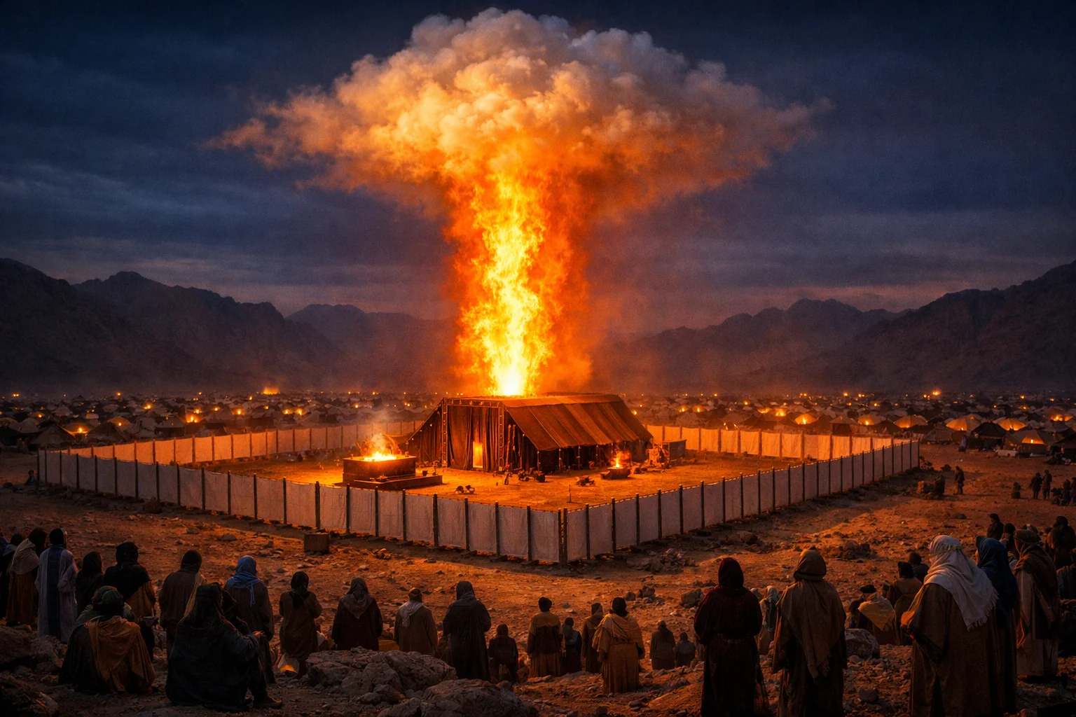 The Cloud and Fire Over the Tabernacle