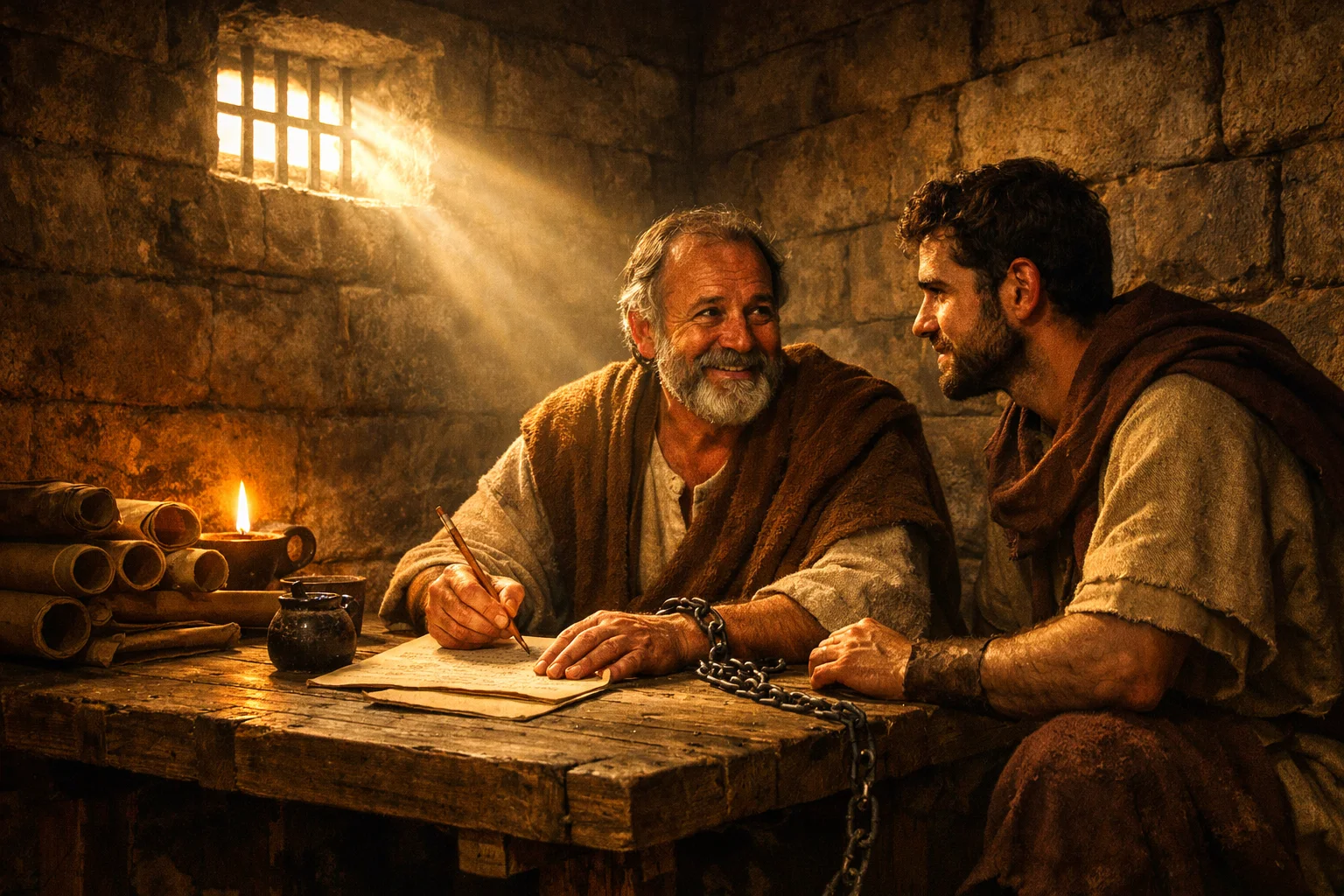 Paul Writes with Joy in Chains