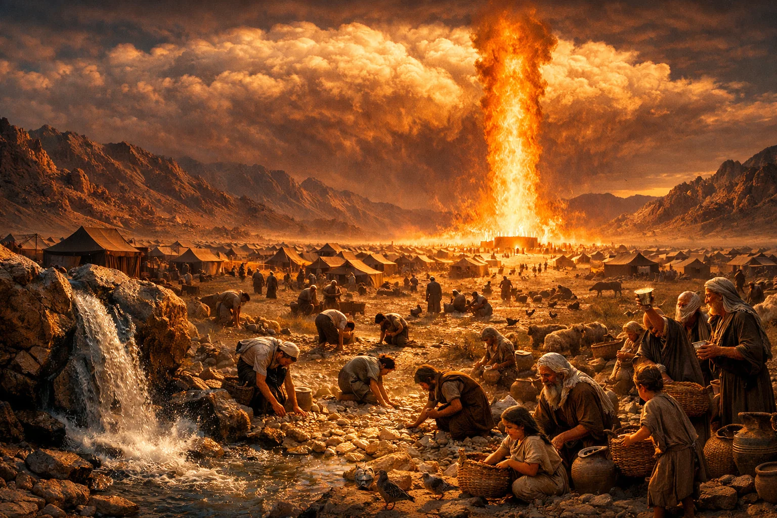 Cloud, Fire, Bread, and Water